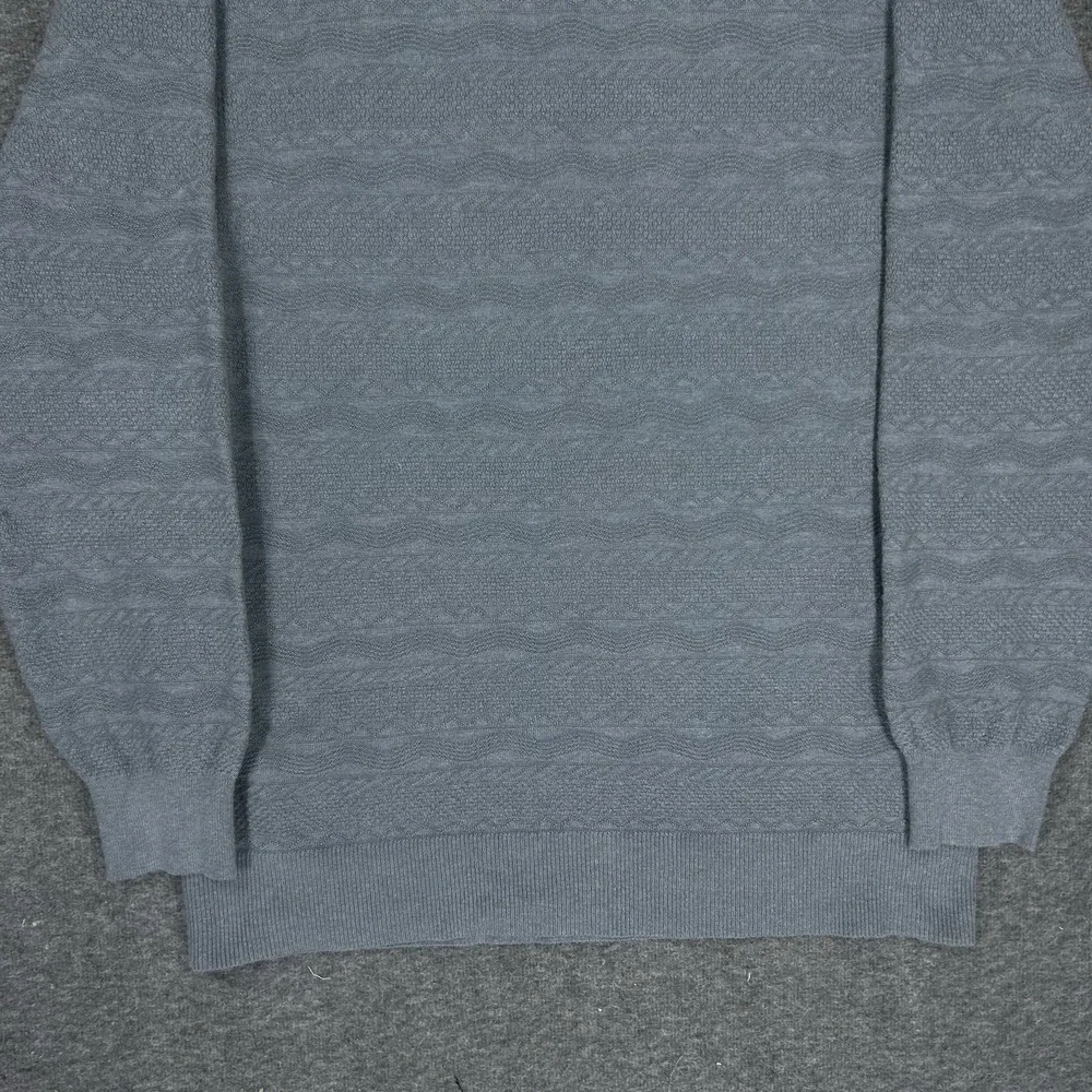 Wellen Sweater Men's XL Gray‎ Extra fine Merino Wool Blend Crewneck
